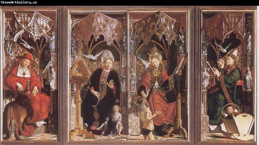 PACHER, Michael Altarpiece of the Earyly Chuch Fathers